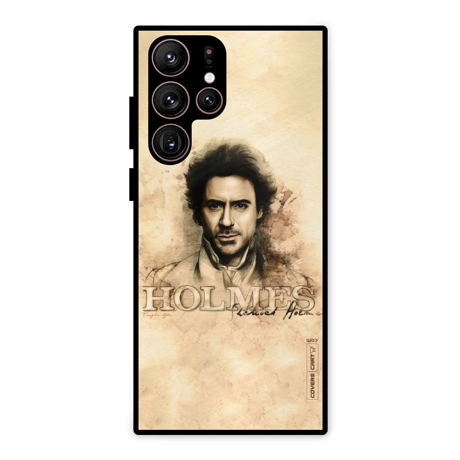 Sherlock Holmes Fan Art Metal Back Case for Galaxy S22 Ultra 5G