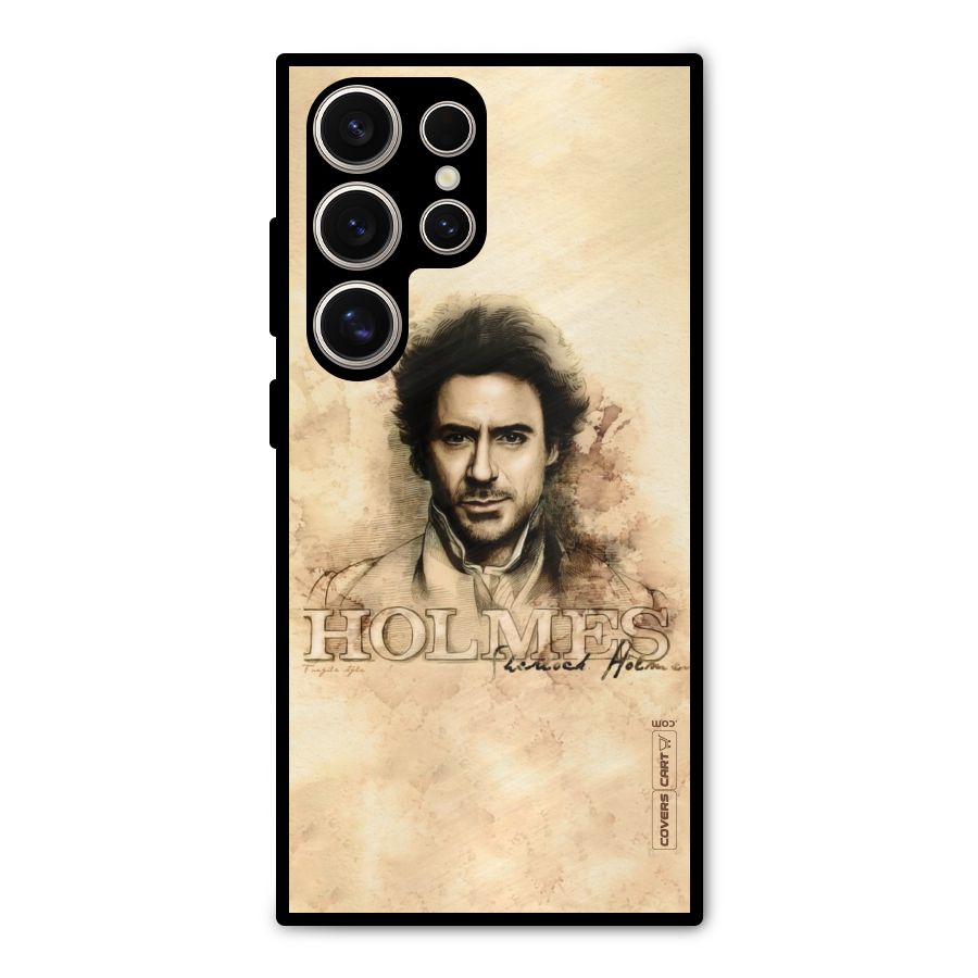 Sherlock Holmes Fan Art Metal Back Case for Galaxy S24 Ultra