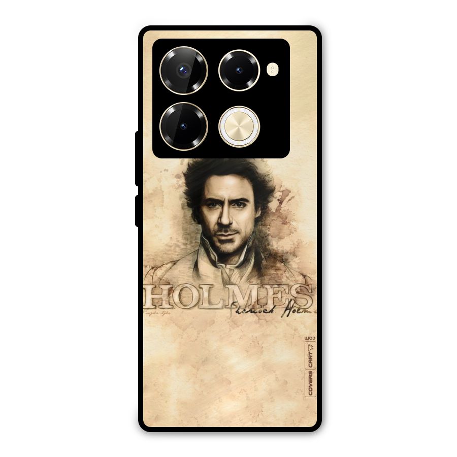 Sherlock Holmes Fan Art Metal Back Case for Infinix Note 40 Pro Plus