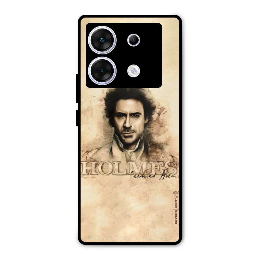 Sherlock Holmes Fan Art Metal Back Case for Infinix Zero 30 5G
