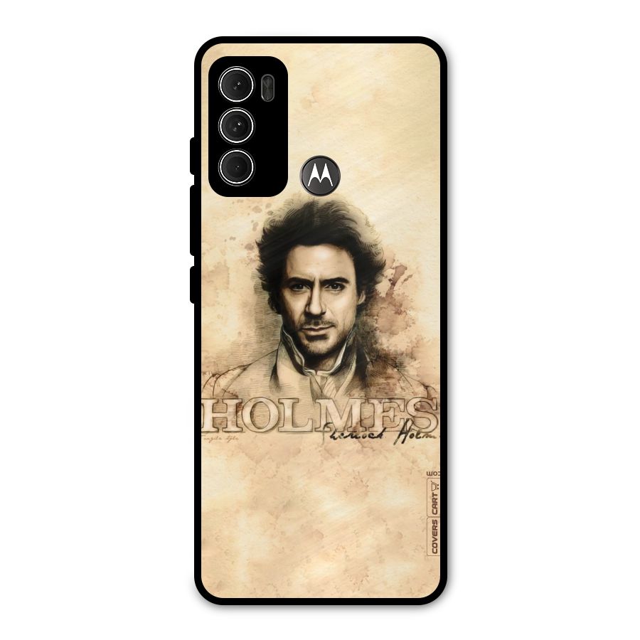 Sherlock Holmes Fan Art Metal Back Case for Moto G60