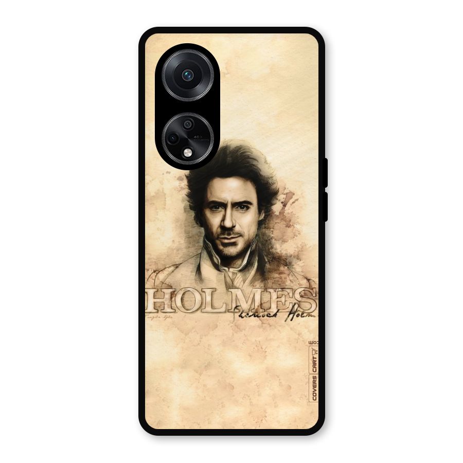 Sherlock Holmes Fan Art Metal Back Case for Oppo F23