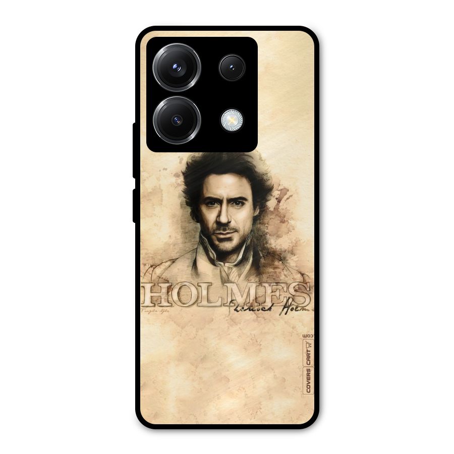 Sherlock Holmes Fan Art Metal Back Case for Poco X6
