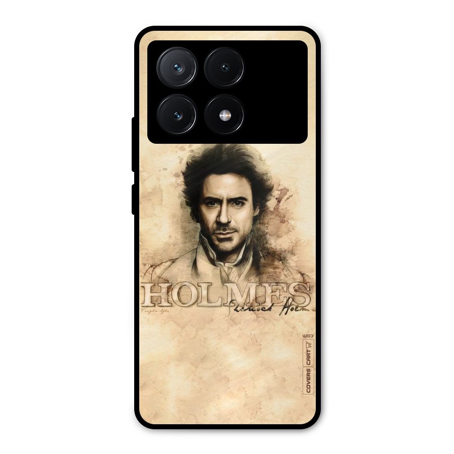 Sherlock Holmes Fan Art Metal Back Case for Poco X6 Pro