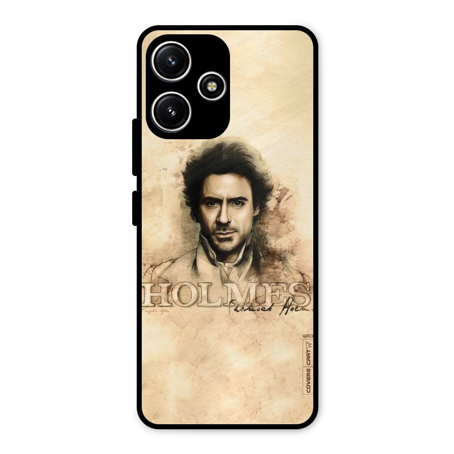 Sherlock Holmes Fan Art Metal Back Case for Redmi 12 5G