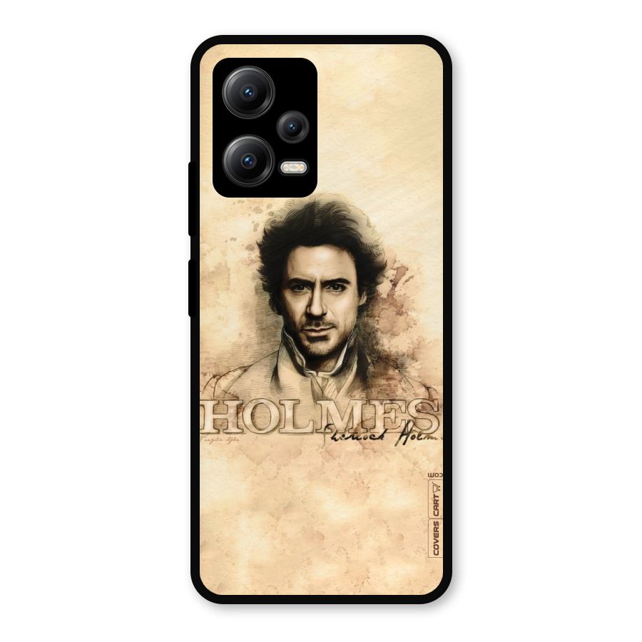 Sherlock Holmes Fan Art Metal Back Case for Redmi Note 12 5G