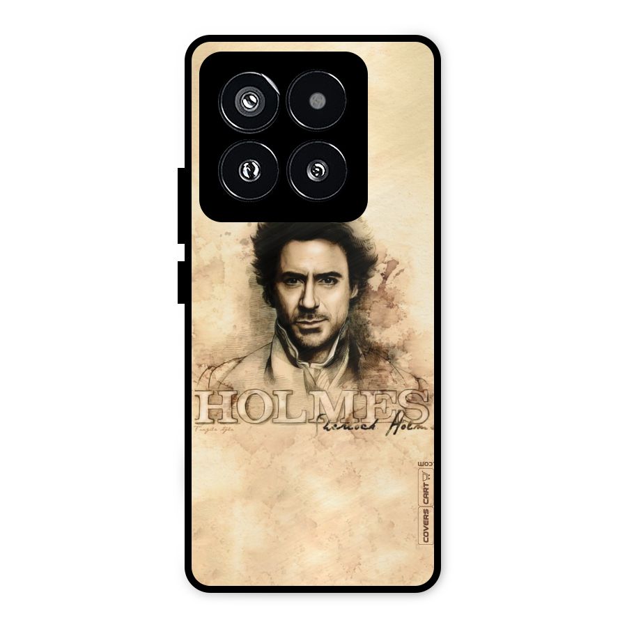 Sherlock Holmes Fan Art Metal Back Case for Xiaomi 14 Pro