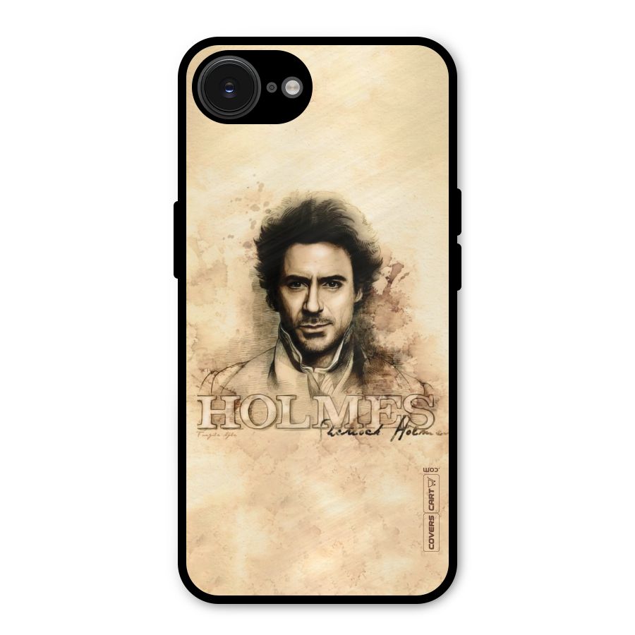 Sherlock Holmes Fan Art Metal Back Case for iPhone 16e