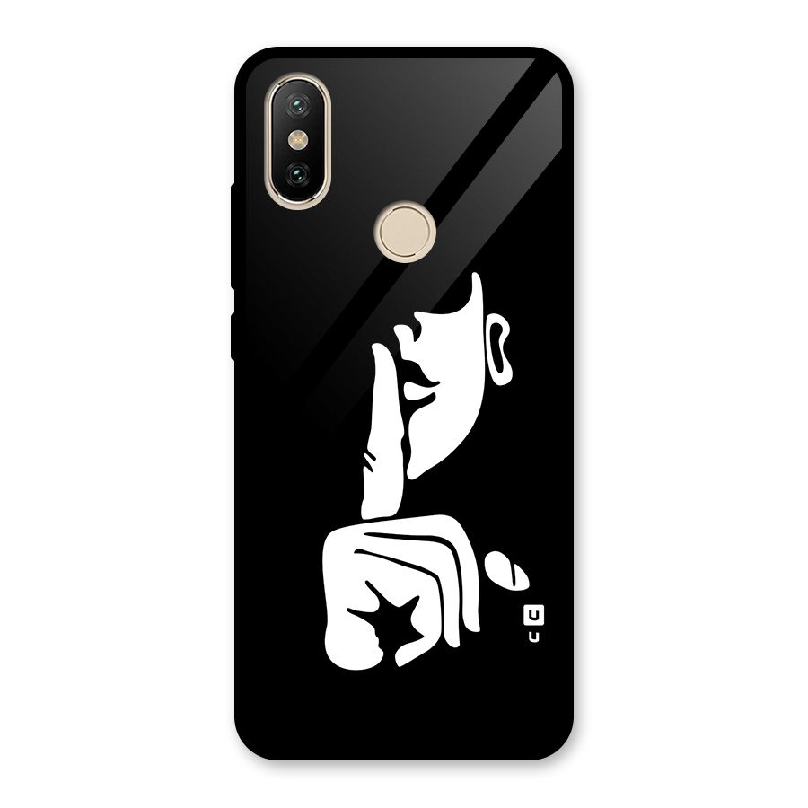 Shhh Art Glass Back Case for Redmi A2