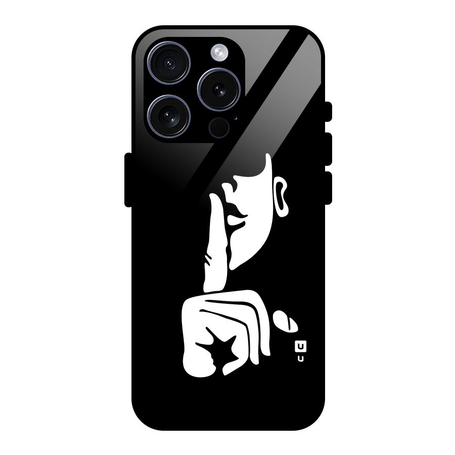 Shhh Art Glass Back Case for iPhone 15 Pro