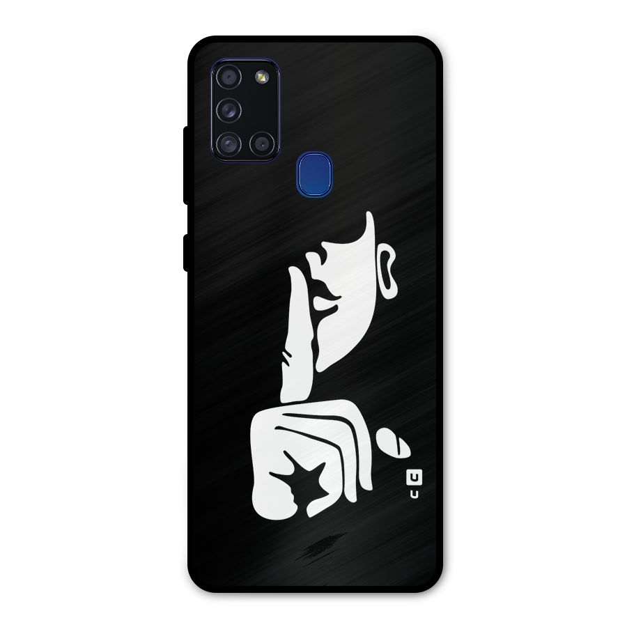 Shhh Art Metal Back Case for Galaxy A21s