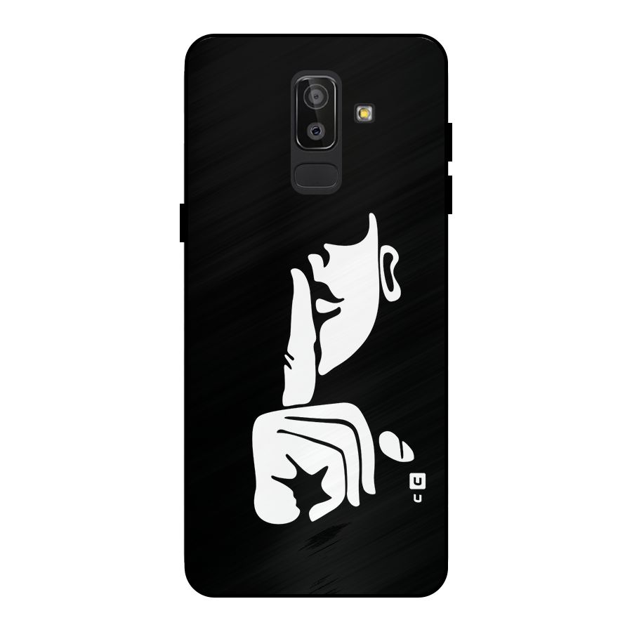 Shhh Art Metal Back Case for Galaxy J8