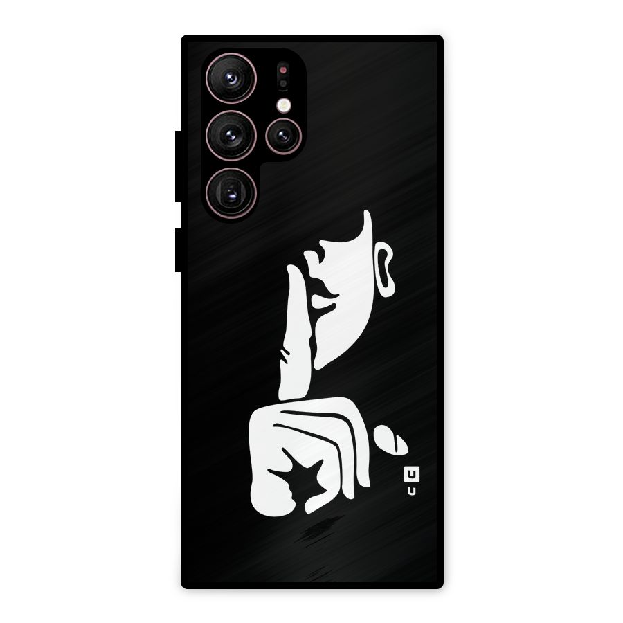 Shhh Art Metal Back Case for Galaxy S22 Ultra 5G
