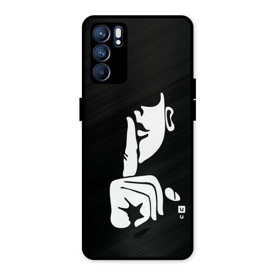 Shhh Art Metal Back Case for Oppo Reno6 5G