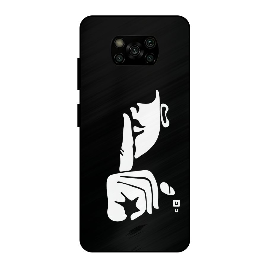 Shhh Art Metal Back Case for Poco X3