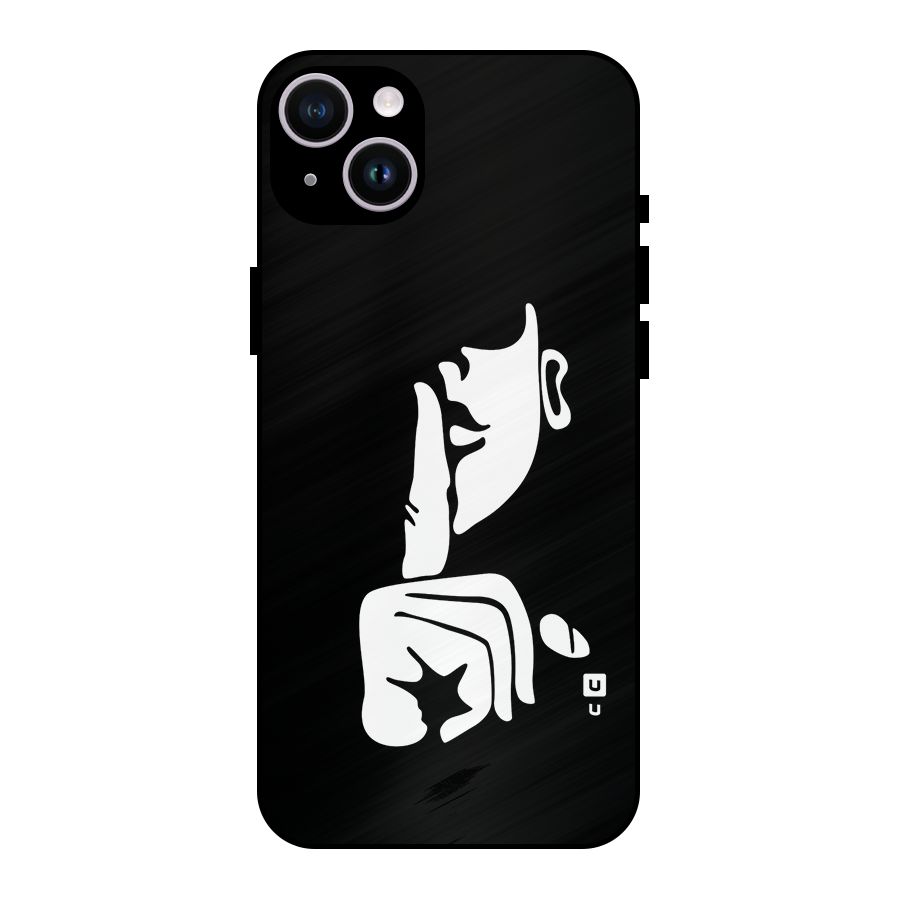 Shhh Art Metal Back Case for iPhone 14 Plus