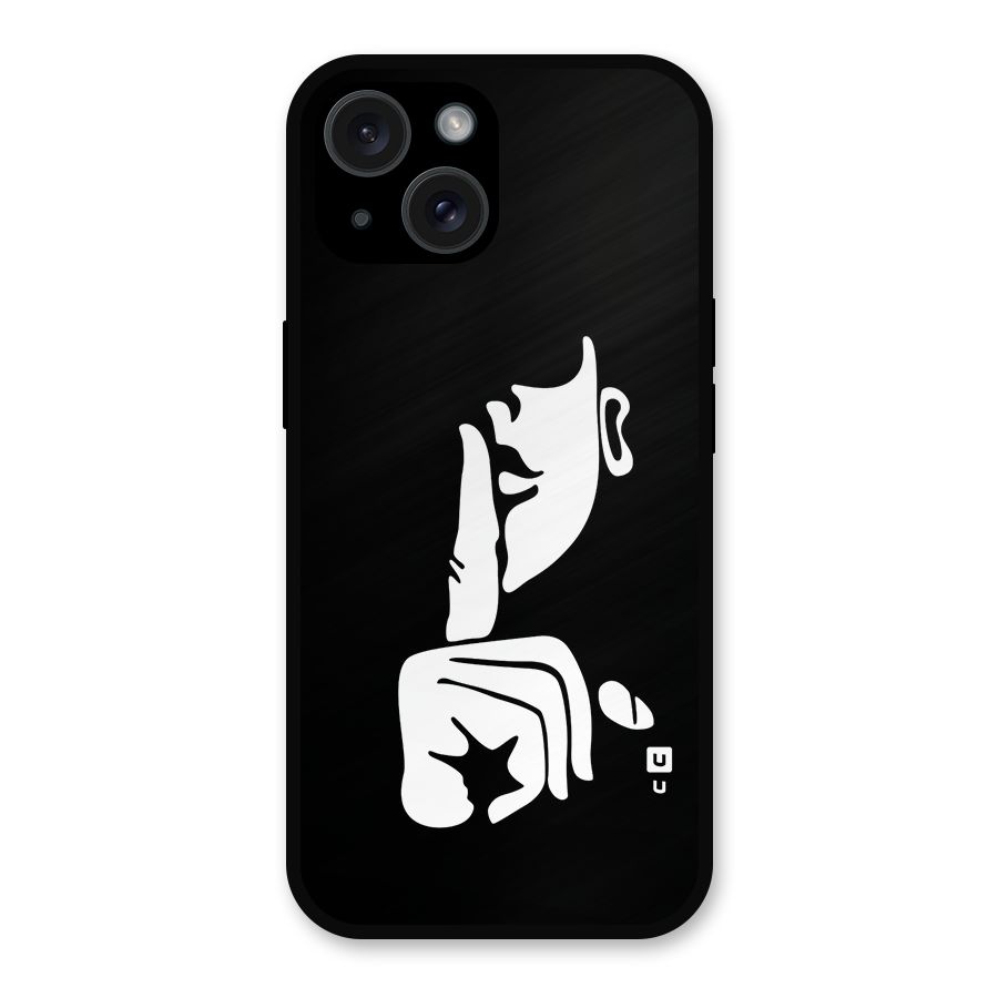 Shhh Art Metal Back Case for iPhone 15