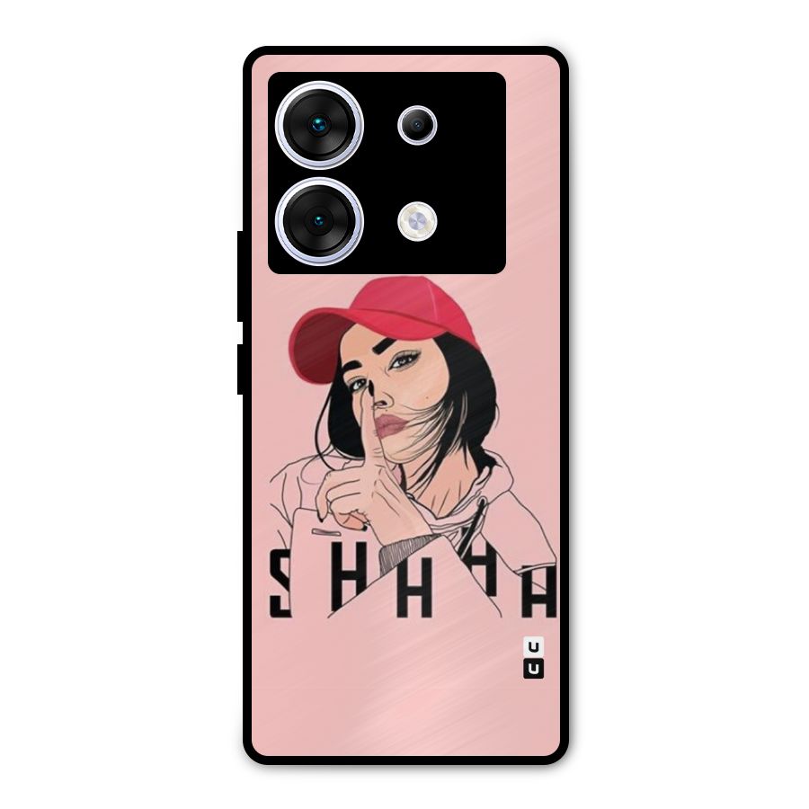 Shhhh Girl Metal Back Case for Infinix Zero 30 5G
