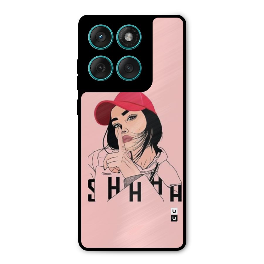 Shhhh Girl Metal Back Case for Motorola Edge 60 Fusion
