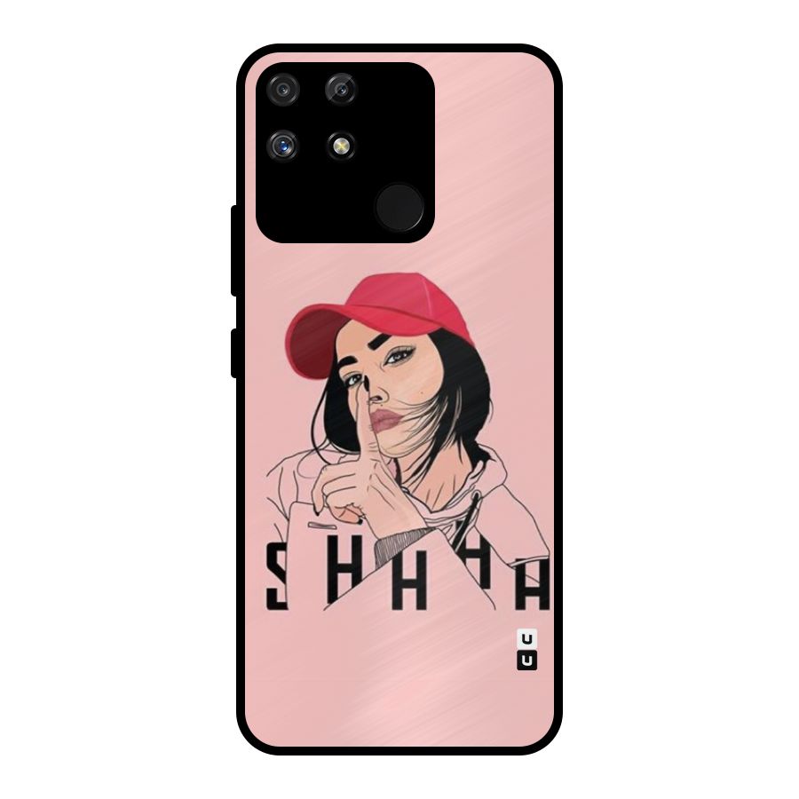 Shhhh Girl Metal Back Case for Realme Narzo 50A