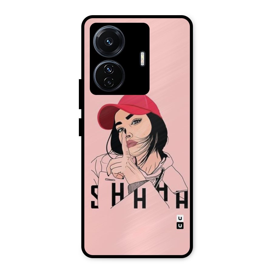 Shhhh Girl Metal Back Case for Vivo T1 Pro