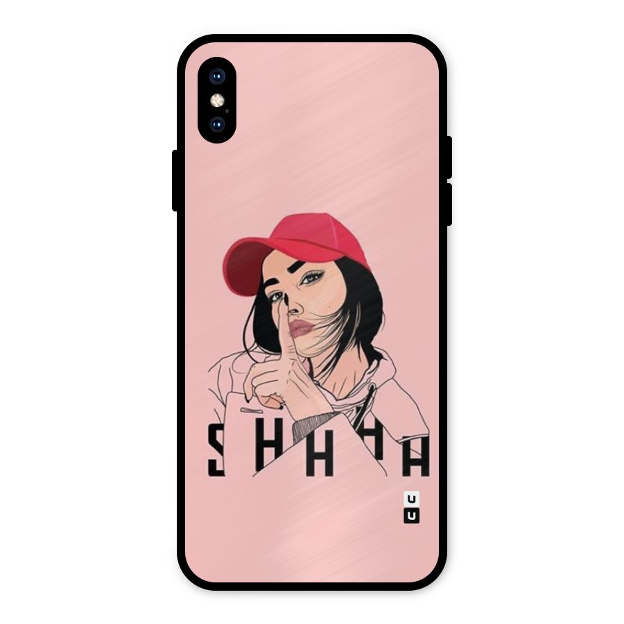 Shhhh Girl Metal Back Case for iPhone XS Max