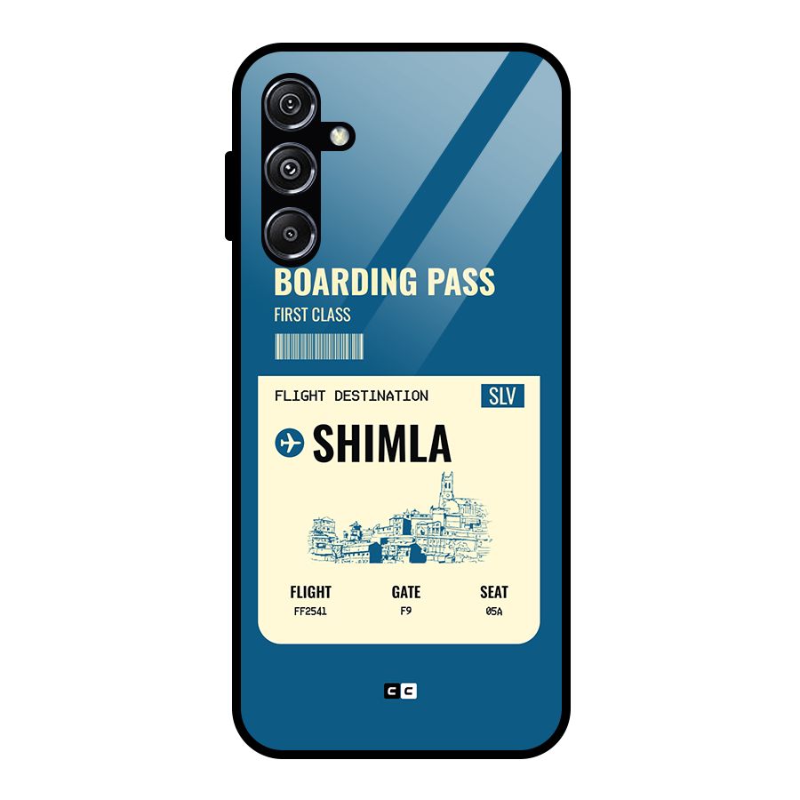 Shimla Boarding Pass Glass Back Case for Galaxy M34 5G