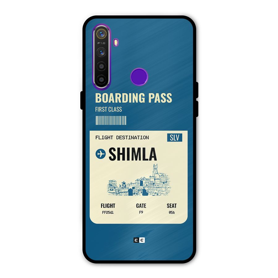 Shimla Boarding Pass Glass Back Case for Realme 5s