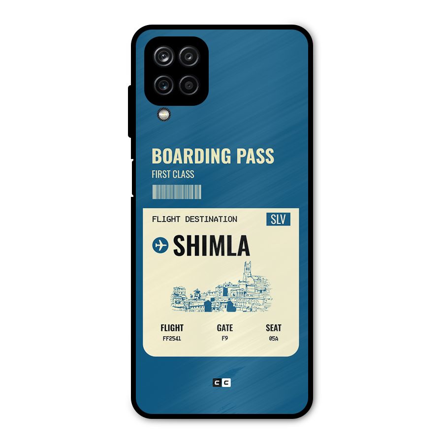 Shimla Boarding Pass Metal Back Case for Galaxy A12