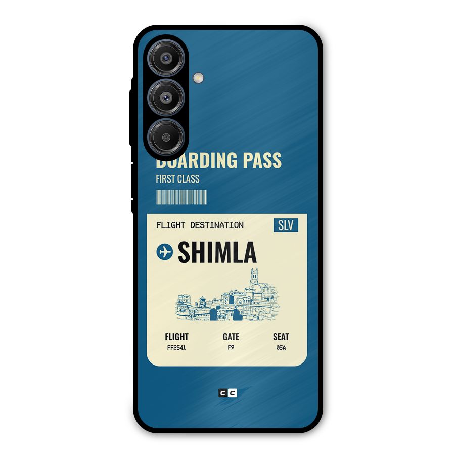 Shimla Boarding Pass Metal Back Case for Galaxy A16 5G