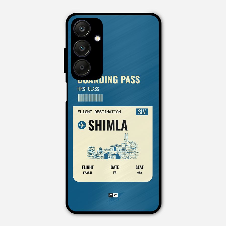 Shimla Boarding Pass Metal Back Case for Galaxy A25 5G