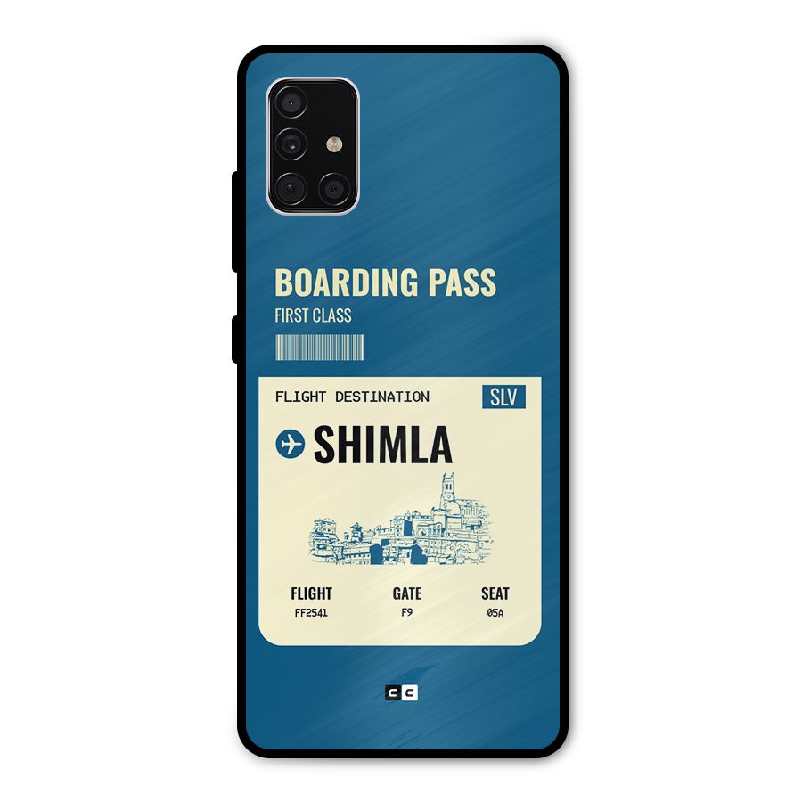 Shimla Boarding Pass Metal Back Case for Galaxy A51