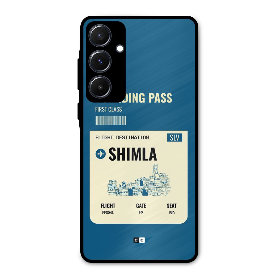 Shimla Boarding Pass Metal Back Case for Galaxy A55