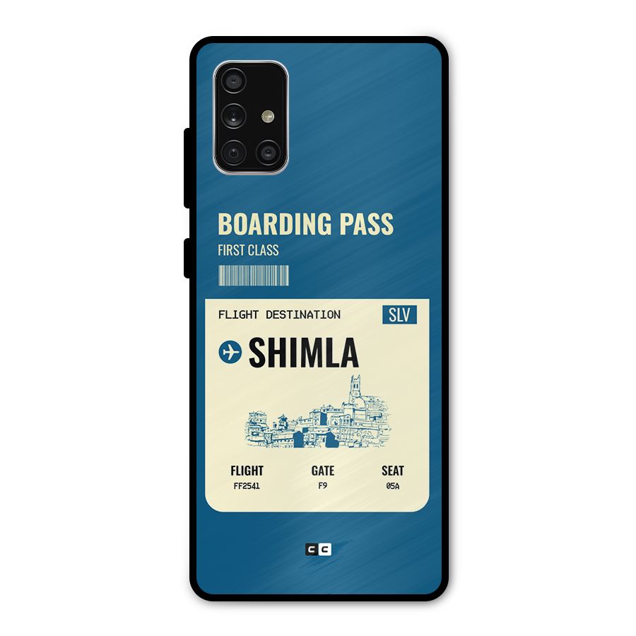 Shimla Boarding Pass Metal Back Case for Galaxy A71