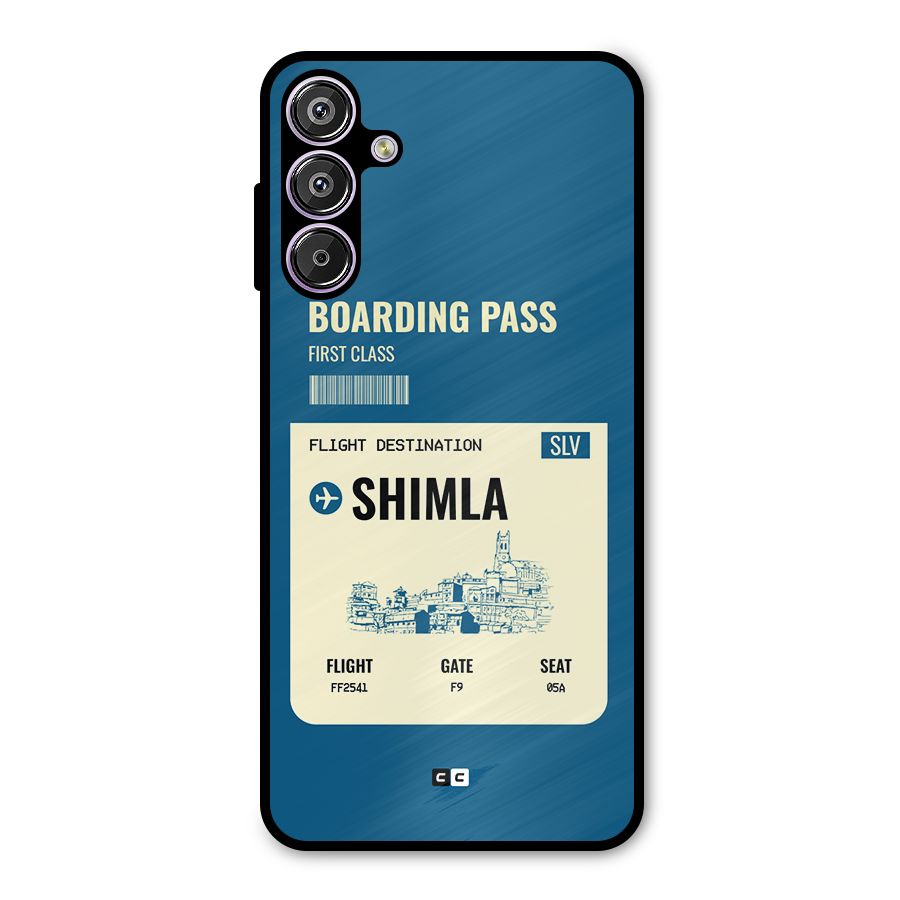 Shimla Boarding Pass Metal Back Case for Galaxy M15