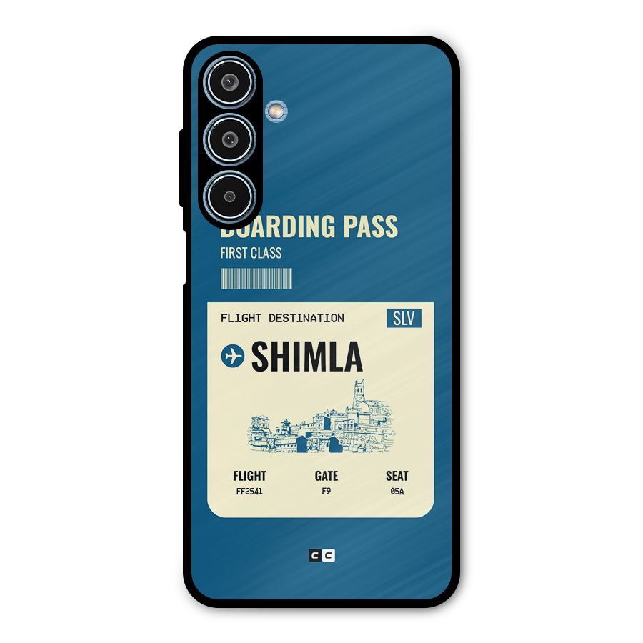 Shimla Boarding Pass Metal Back Case for Galaxy M35