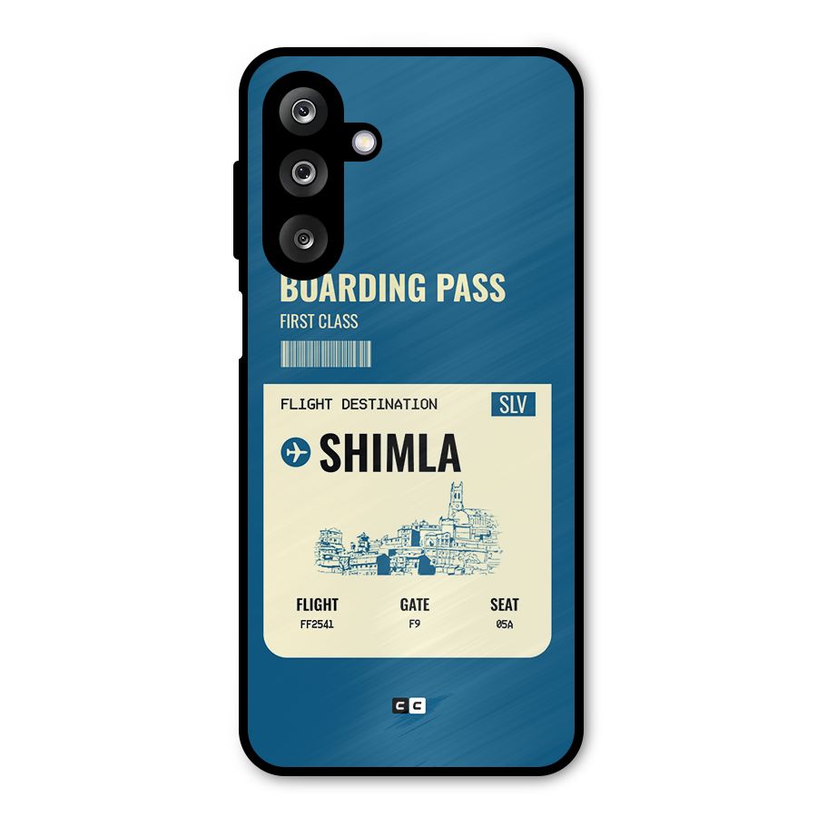 Shimla Boarding Pass Metal Back Case for Galaxy M36