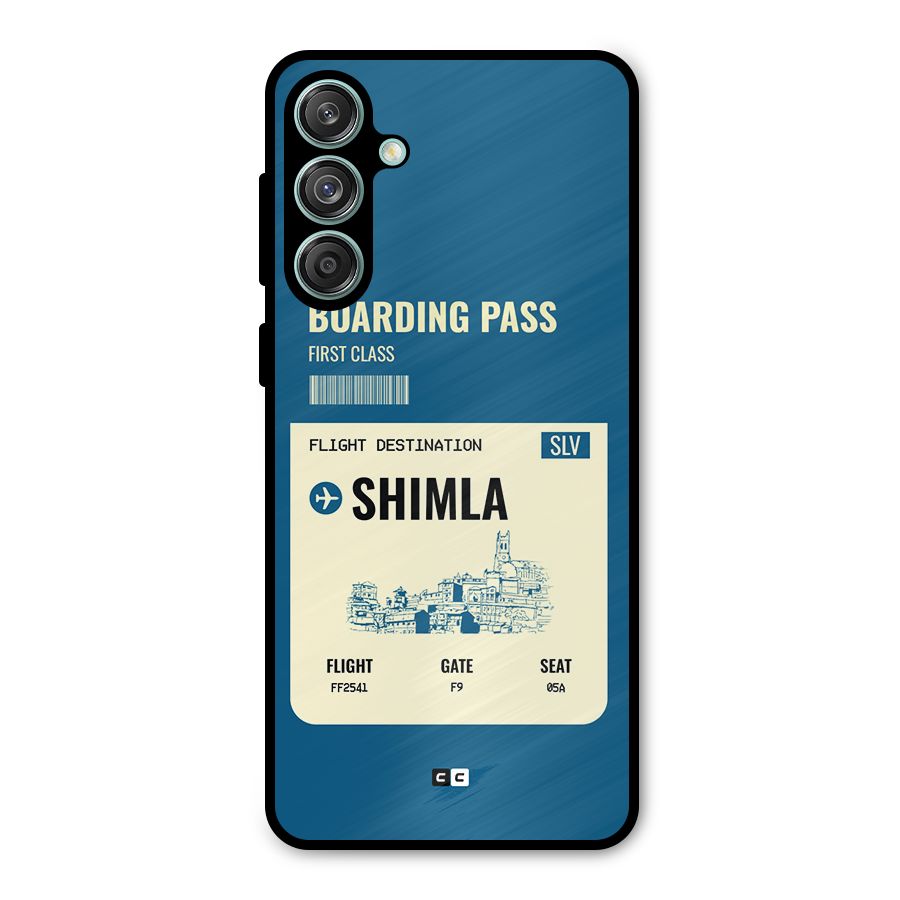Shimla Boarding Pass Metal Back Case for Galaxy M55 5G
