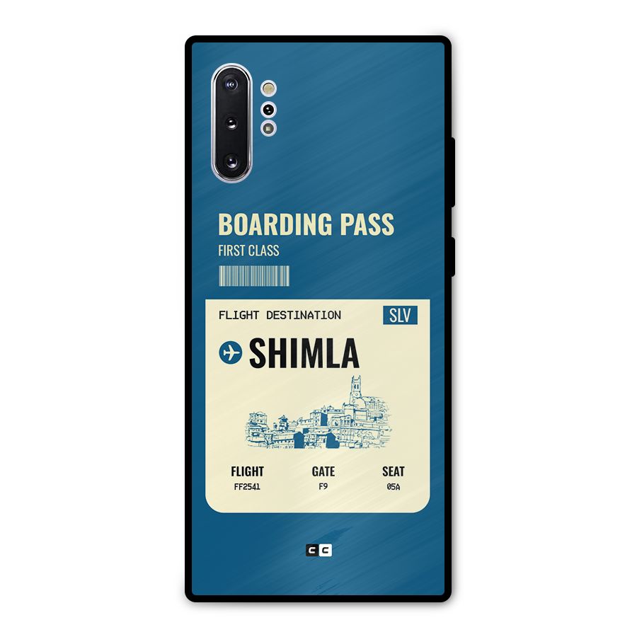 Shimla Boarding Pass Metal Back Case for Galaxy Note 10 Plus