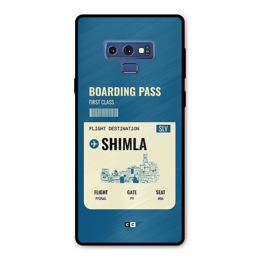 Shimla Boarding Pass Metal Back Case for Galaxy Note 9