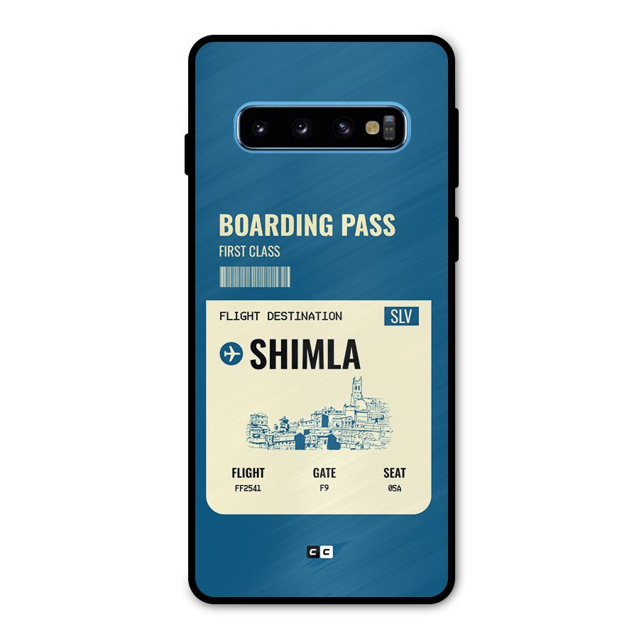 Shimla Boarding Pass Metal Back Case for Galaxy S10