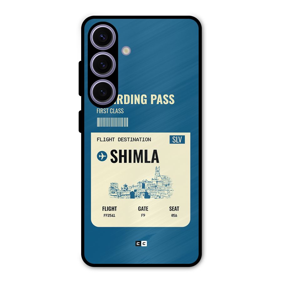 Shimla Boarding Pass Metal Back Case for Galaxy S24