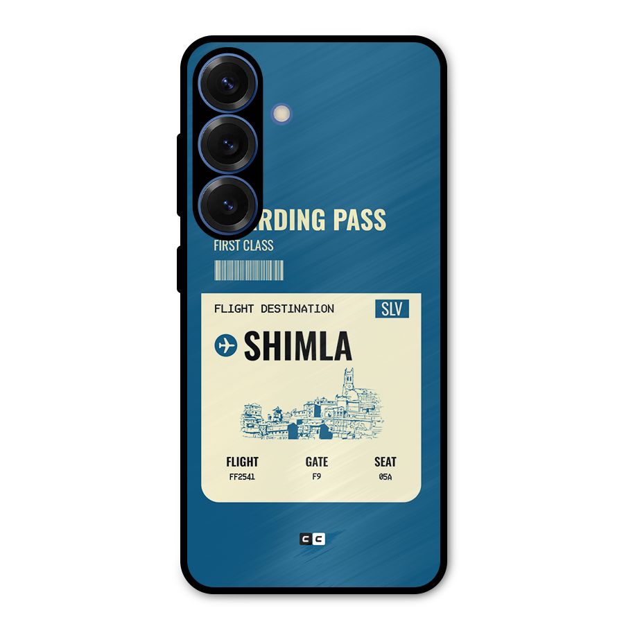 Shimla Boarding Pass Metal Back Case for Galaxy S25