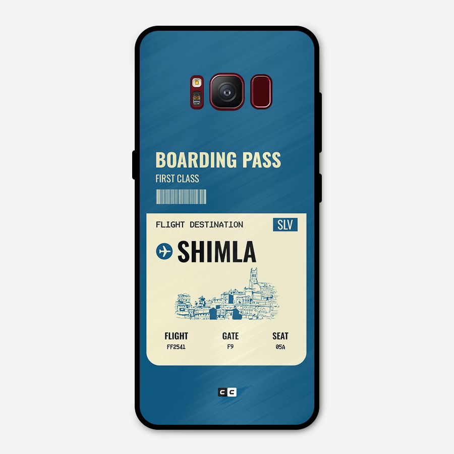 Shimla Boarding Pass Metal Back Case for Galaxy S8