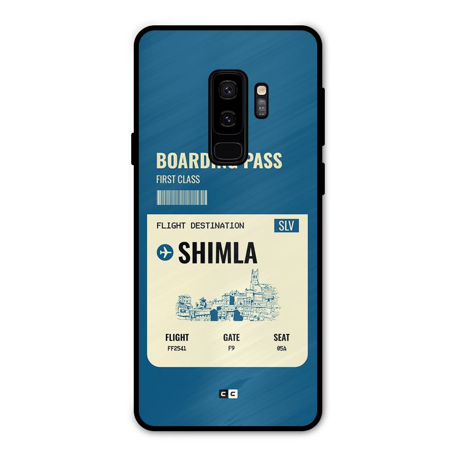 Shimla Boarding Pass Metal Back Case for Galaxy S9 Plus