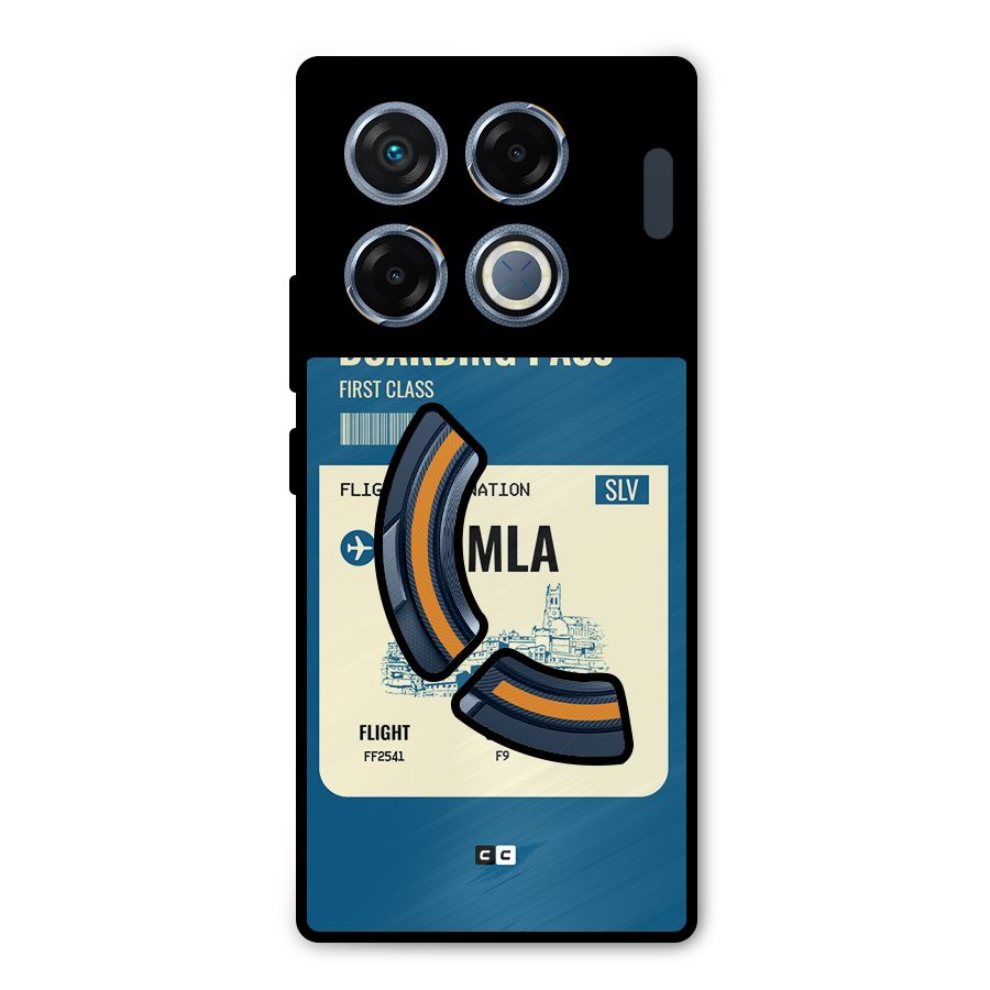 Shimla Boarding Pass Metal Back Case for Infinix GT 20 Pro