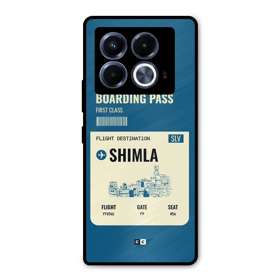 Shimla Boarding Pass Metal Back Case for Infinix Note 40 5G
