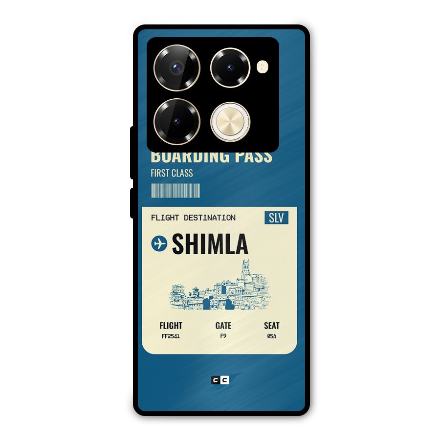 Shimla Boarding Pass Metal Back Case for Infinix Note 40 Pro Plus