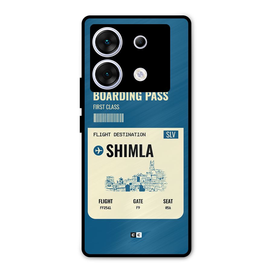 Shimla Boarding Pass Metal Back Case for Infinix Zero 30 5G