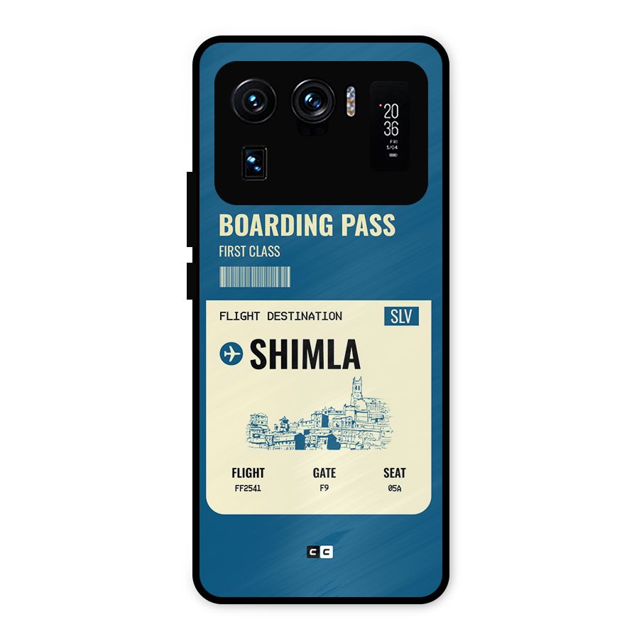 Shimla Boarding Pass Metal Back Case for Mi 11 Ultra